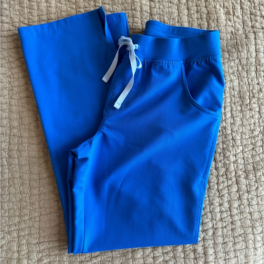 Figs Royal Blue Kade Cargo Scrub Pants